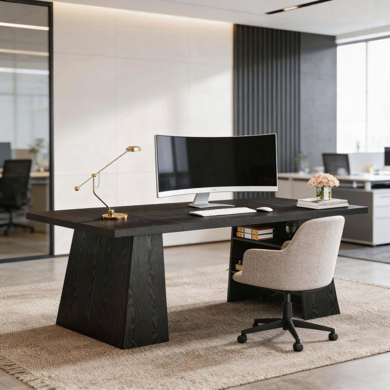 63" Double Pedestal Executive Desk – 300lbs Capacity, with 4 Shelves