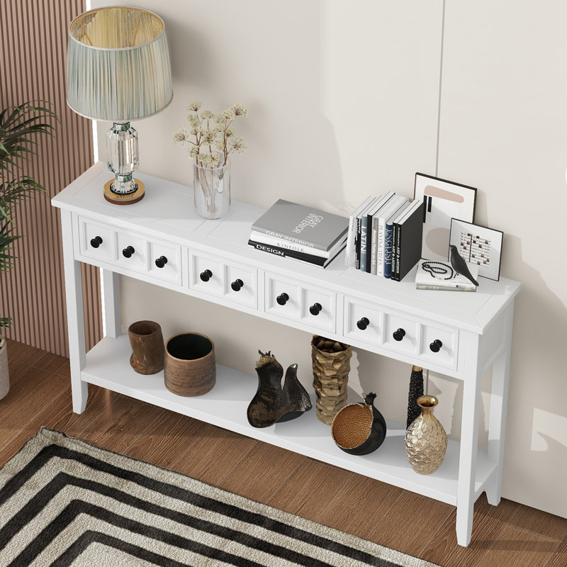 Dalaina 60.03" W Console Table, Antique White