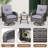 Outdoor Swivel Wicker Glider Patio Chairs with Table Set-1690501029