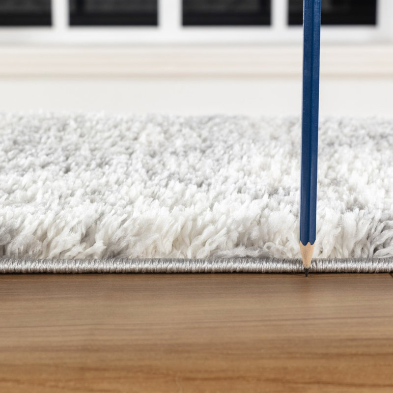 7 pi 10 po X 9 po, tapis à poils longs gris, teint de 1,15 po, pour une maison confortable qui améliore le design intérieur