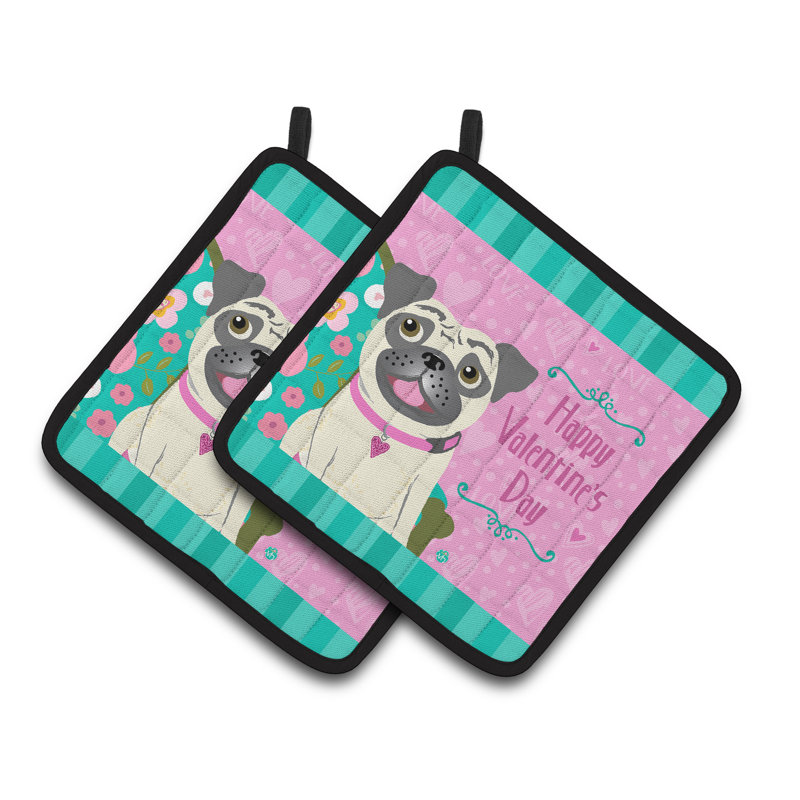 Caroline's Treasures Happy Valentine's Day Polyester Potholder