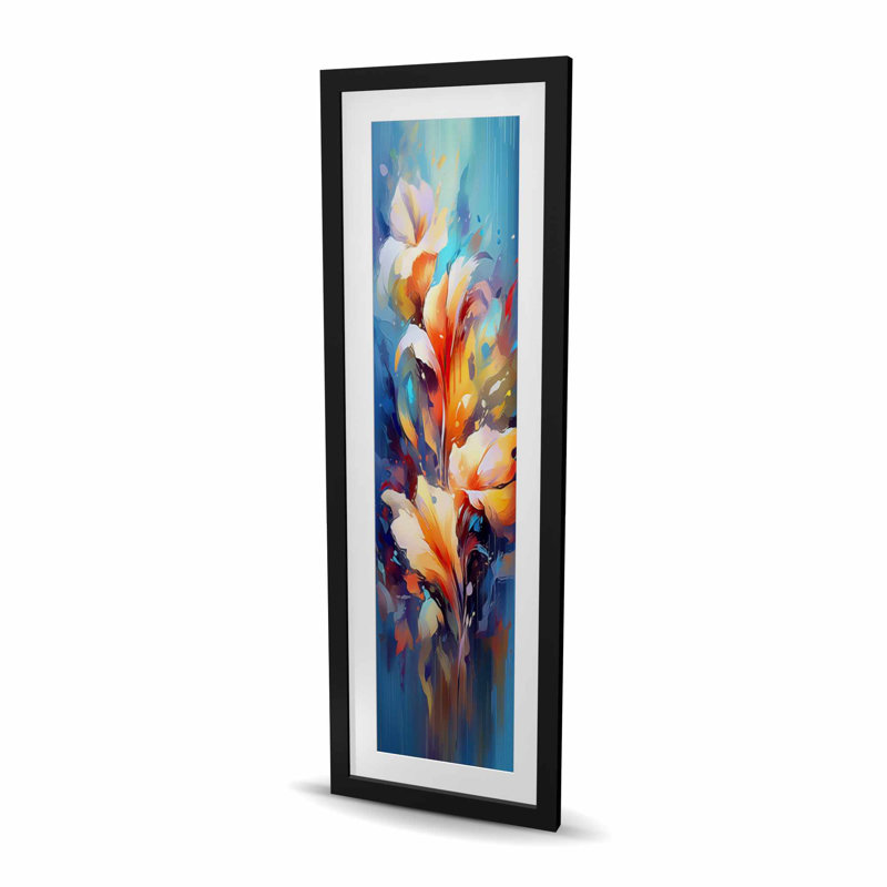 Explosion fleurie - impression encadrée minimaliste pour la décoration intérieure