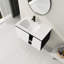 Meuble-lavabo mural flottant 36 po avec lavabo en céramique et porte d'armoire à fermeture en douceur 36 po-2102755723