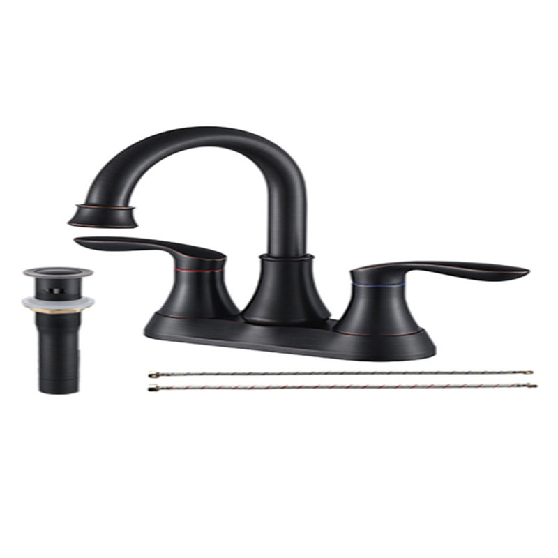 Widespread 2-handle Bathroom Faucet with Drain Assembly, Oil-Rubbed Bronze