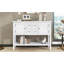 Grande console de rangement rétro Cambridge Series avec quatre petits tiroirs et une tablette inférieure pour les salons, les entrées et les cuisines-130088505