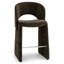 Tabouret de comptoir moderne 26,5 po entièrement revêtu de chenille-2054721844