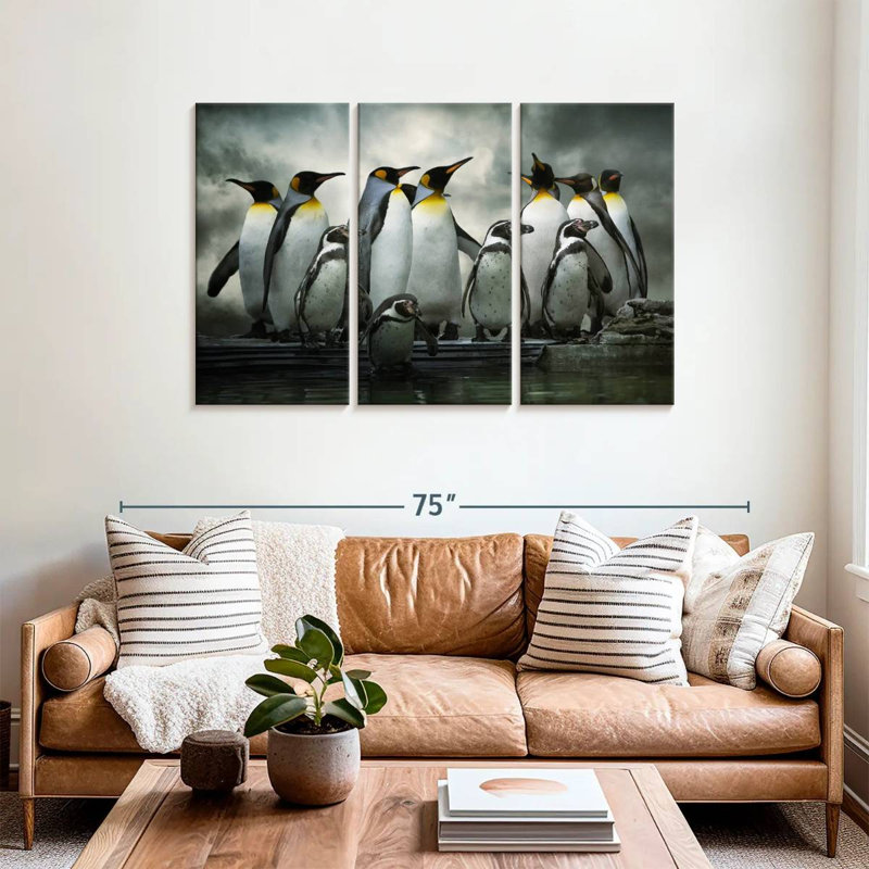 Penguin Huddle, 36" H x 57" W