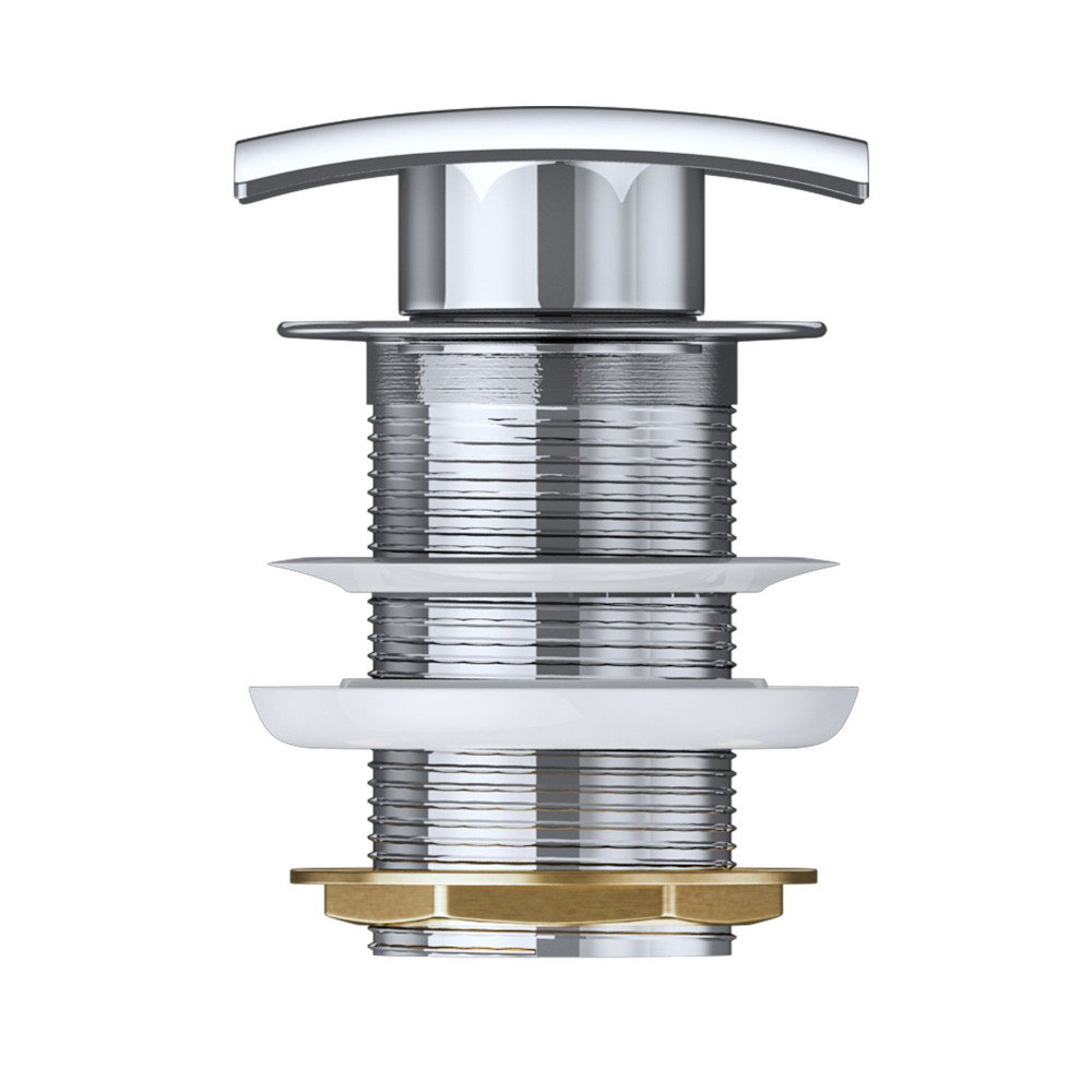 Durovin Bathrooms Push Pop Up Chrome Basin Waste Plug - Unslotted ...