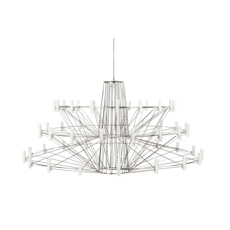 Coppélia LED Chandelier, Large, Chrome