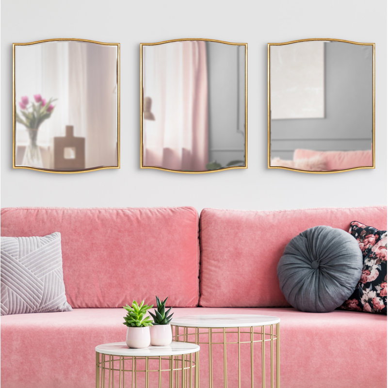 Meagan Mirror, 24" x 18", Gold