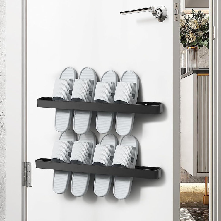 Millwood Pines 4 Pair Wall Mounted Shoe Rack & Reviews