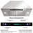 36" 900 CFM Convertible Insert Range Hood Stainless Steel Quiet 4 Speed Gesture Remote and Touch Panel Control with LED Lights-124637517-124637519