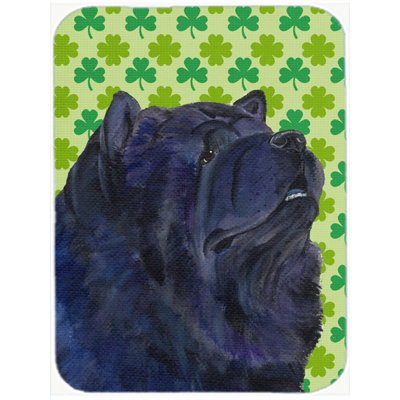Shamrock Lucky Irish Glass Cutting Board