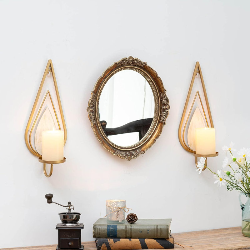 Golden Wall Lamp Candle Holder