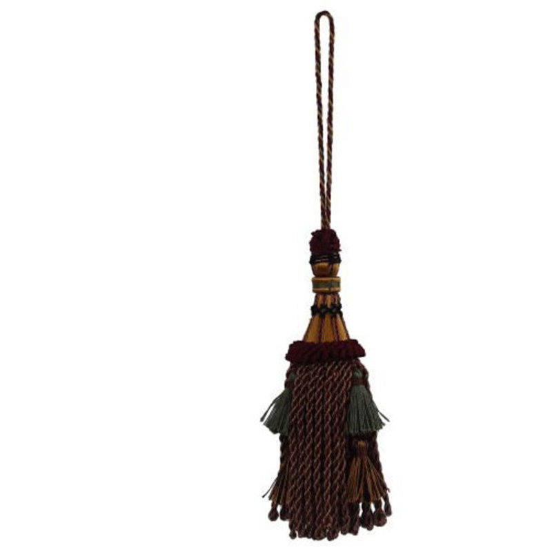 Leanne 100% Polyester Threads 1.5'' Curtain Tieback, Cinnamon