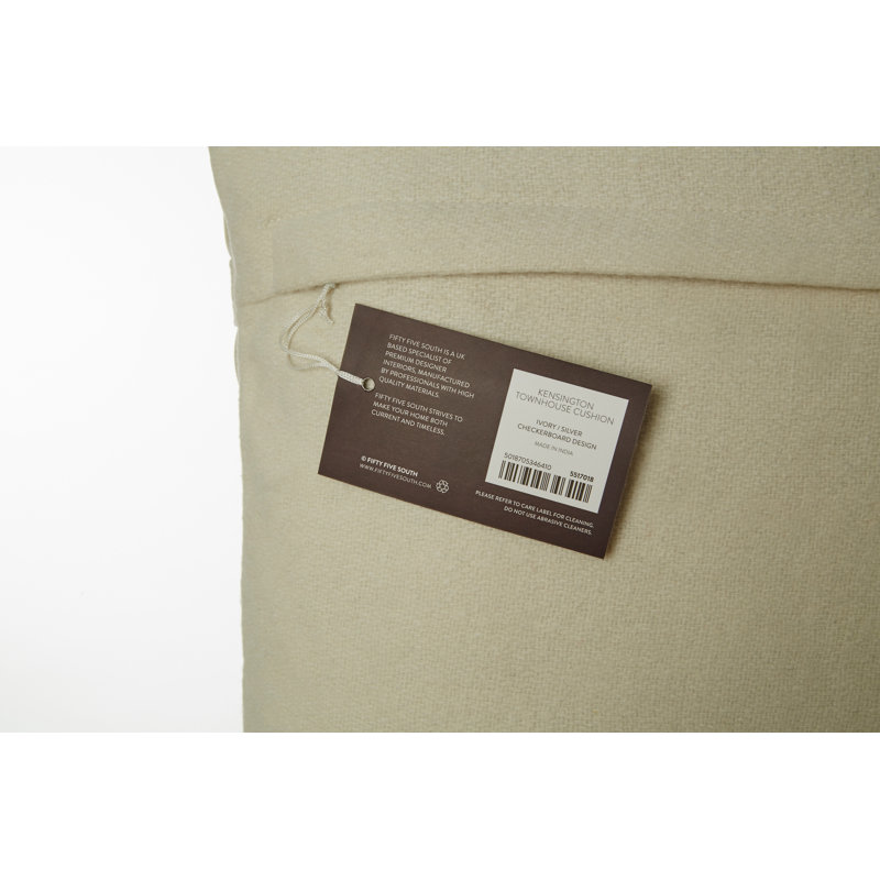Almandine Square Throw Cushion, Grey/Silver