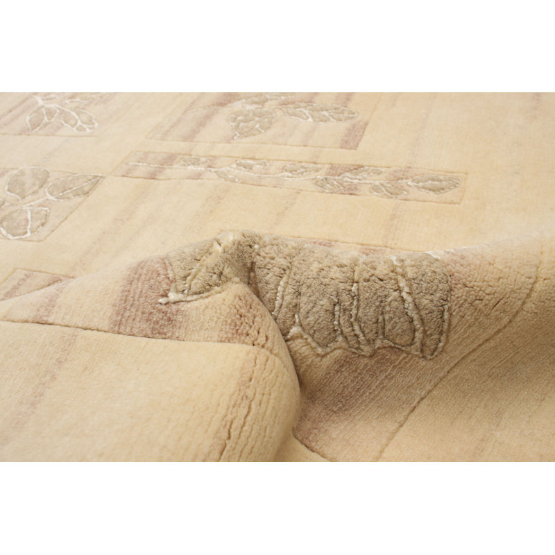 Tapis unique en laine noué à la main 3 pi 7 po x 5 pi 5 po nouvel âge Salah