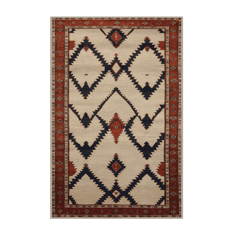 Tapis brun lavable à la machine, Rectangle 7 pi x 9 pi