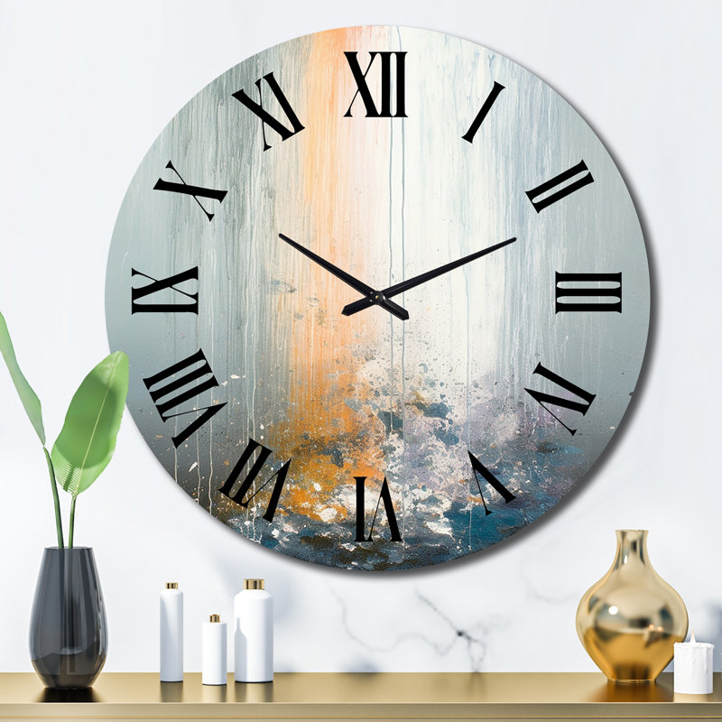 Horloge murale en métal, Grand