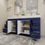 Ensemble de meuble-lavabo double 72 po avec tiroirs et portes-70381277