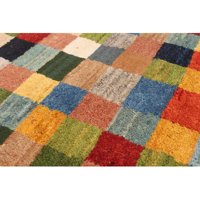 Tapis multicolore Kashkuli Gabbeh 3 pi 5 po x 4 pi 10 po