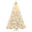 Grand arbre de Noël artificiel pré-éclairé avec 1518 branches, 500 lumières à DEL blanc chaud, ouverture automatique, blanc-107091653