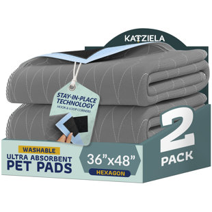  Quick-drying Washable Pee Pads For Dogs (2 Pack Hexagon) Waterproof Reusable Puppy Pads With Hook And Loop Corners For Pet Potty Training, Housebreaking, Daycare -machine Washable Dog Pee Pad