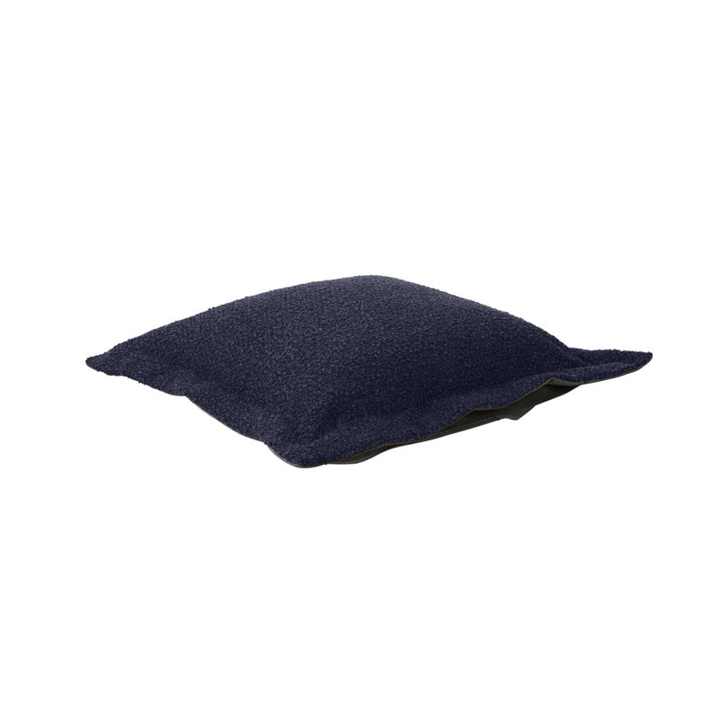 Housse de coussin et repose-pieds Scroll Puff - Barbet Royal, Marine