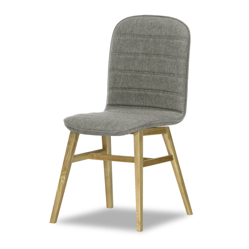 Caulfield 46cm H Fabric Upholstered Side Chair, Grey