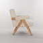 Fauteuil avec coussins moelleux - pour une expérience de détente dans le salon, la chambre à coucher, les pieds et les pièces confortables en bois beige-146339453