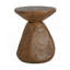 Table d'appoint d'extérieur en bois MGO, finition grain de bois, ensemble de 1