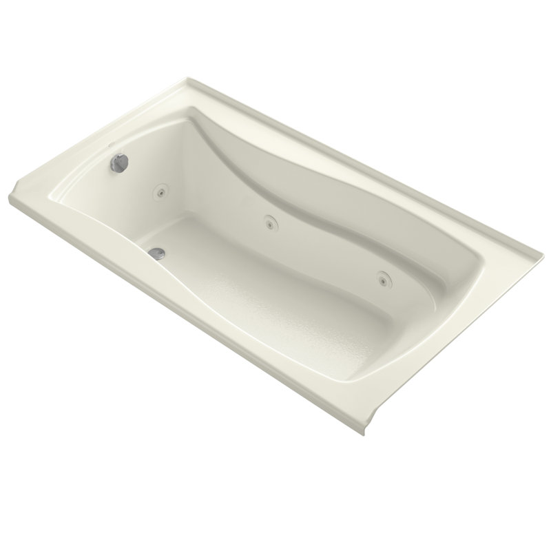 Mariposa 66" x 35.875" Ancove Whirlpool Bathtub, Biscuit, Left