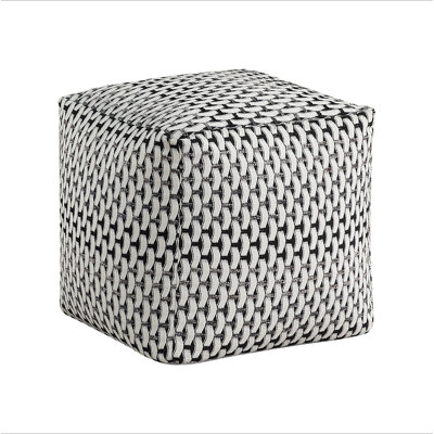 Square Pouf Jacquard Fabric Upholstery Modern Ottoman, Footstool, Non-Slip Floor Pouf, Bean Bag Chair, 1Pc Sitting Pouf