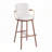 Upholstered Bar Stool with Metal Frame
