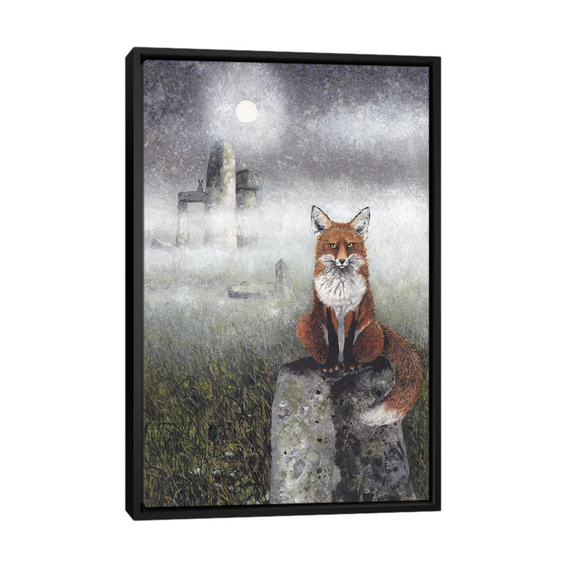 « Optimiste » par Maggie Vandewalle-reproduction d’art, H 26 po x l 18 po x P 1,5 po, Toile avec cadre noir, Pas de tapis