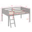 Lit mezzanine en bois avec structure en bois robuste, échelle, échelle pouvant être placée à gauche ou à droite-1172880865