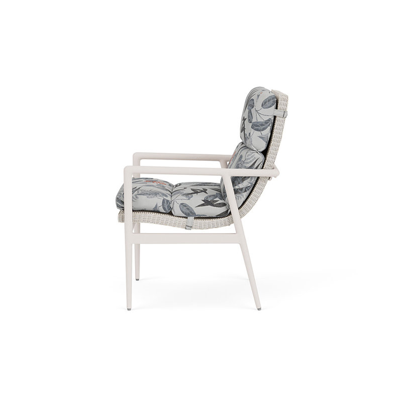 Cascade Outdoor Dining Armchair, Delicate Botanical Slate, Antique White