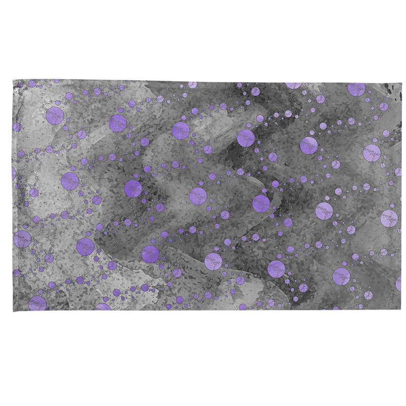 Mcguigan Tea Towel Kitchen Towel, Poly Twill, Gray/Purple