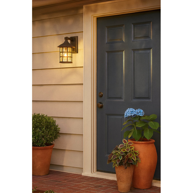 Freeport White 1 - Bulb Outdoor Wall Lantern, 15.25" H x 10" W x 11.24" D, Rubbed Bronze