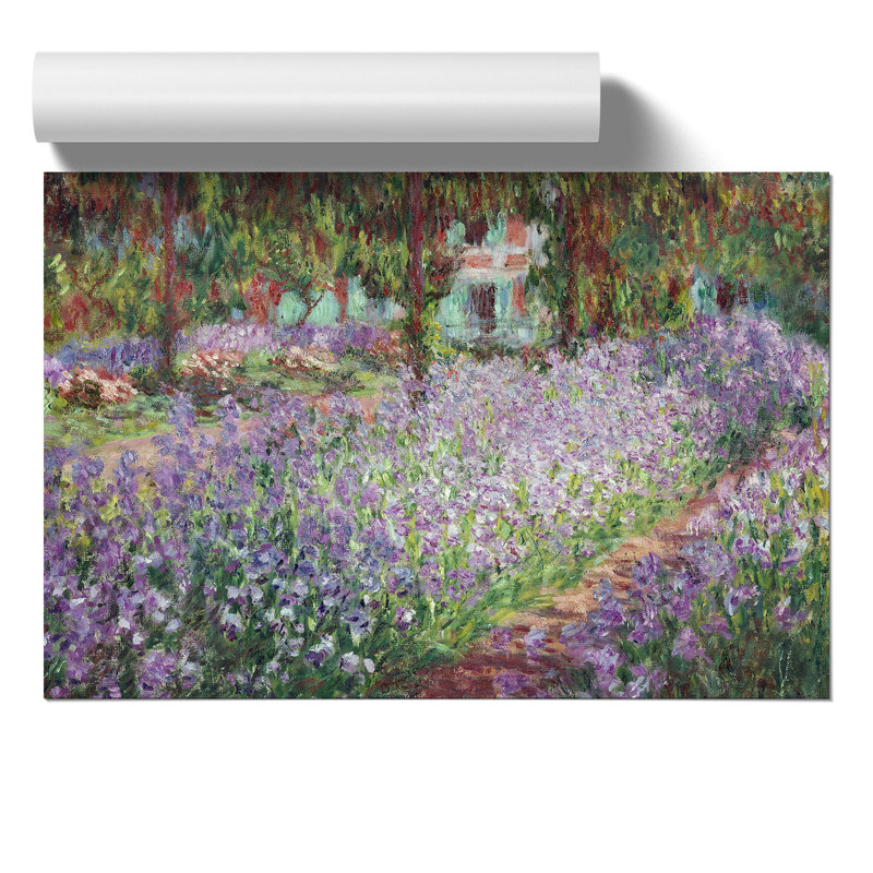 Irises in Monets Garden by Claude Monet - Frameless Print, 21cm H x 30cm W x 0.1cm D