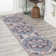 Huddleston Ornate Large Medallion Machine-Washable Blue/Beige Rug