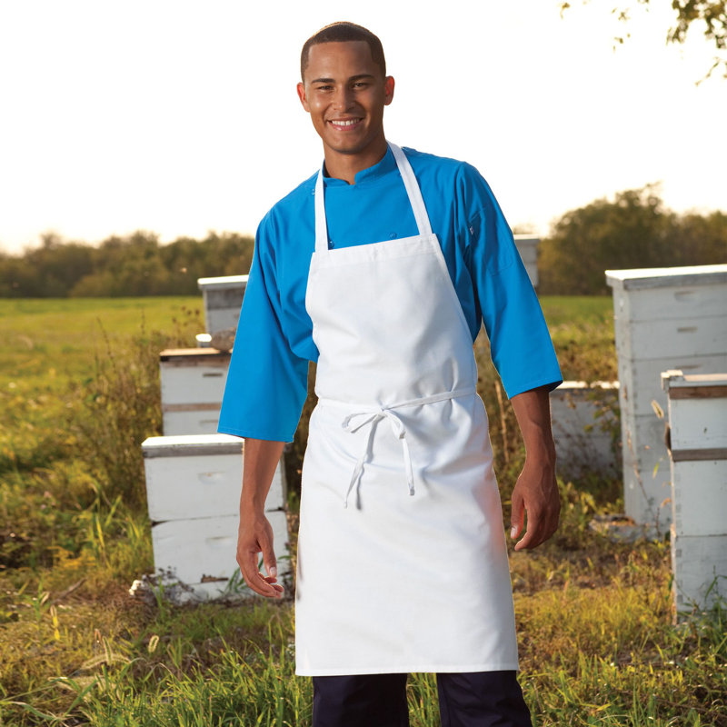 Tablier en tissu croisé rifz, Blanc