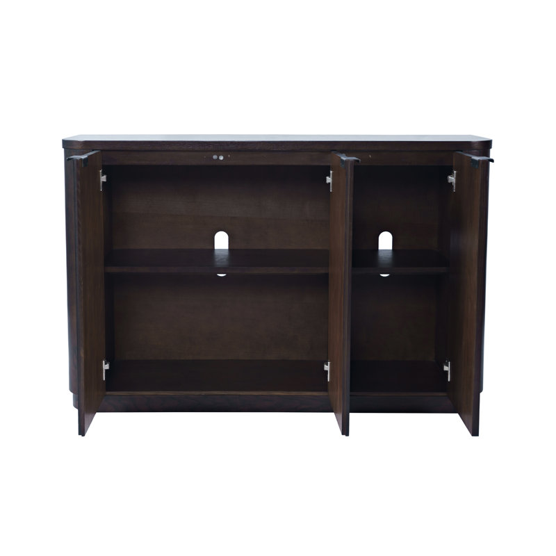 Meuble télé avec tablettes réglables Cossette Coulson, Bois espresso