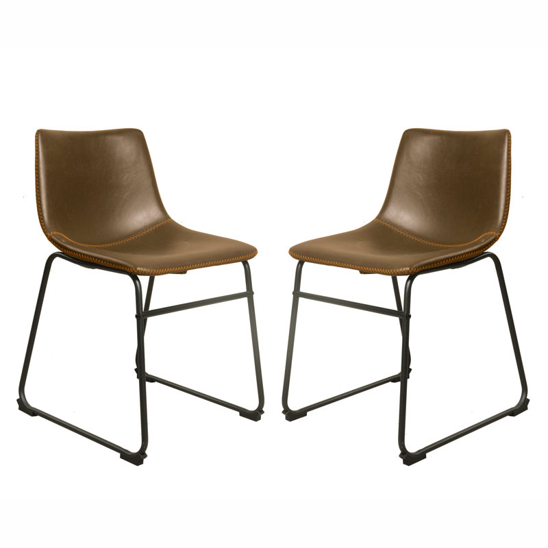 Windsor Upholstered Dining Chair, Chestnut