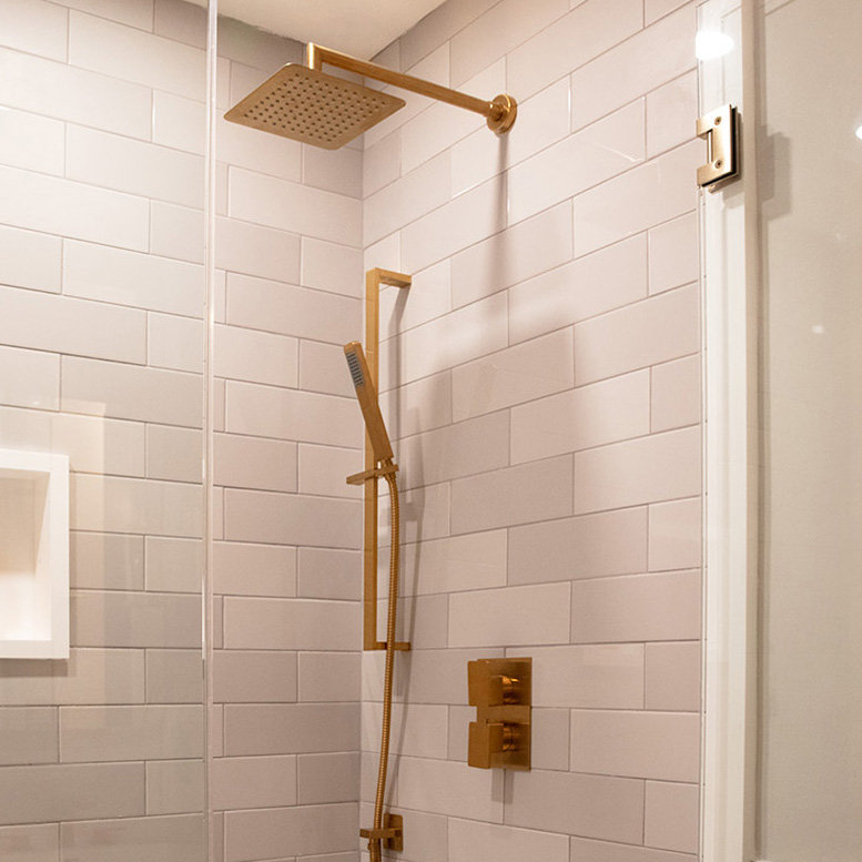 Eleganza 1861 Hand Held Shower Head, Brushed Gold