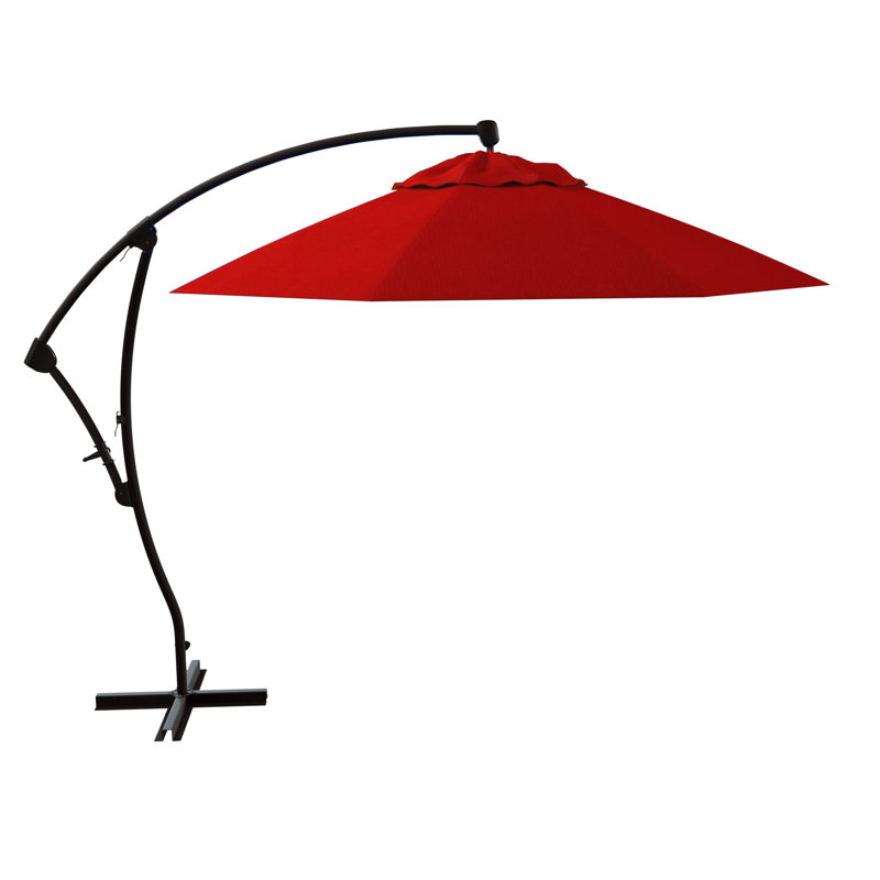 Parasol en porte-à-faux 9 pi 4 po, Rouge - Pacifica Premium