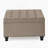 Large Square Storage Ottoman With Wooden Legs, Upholstered Button Tufted Coffee Table-1405375739