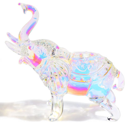 Cute Crystal Glass Elephant Figurine, Collectible Gifts For Elephant Lovers Women, Animal Statue For Home Decoration