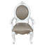 De 2 fauteuils taupe avec détails blanc os - 2 confortables et à la mode et une chaise sophistiquée pratique