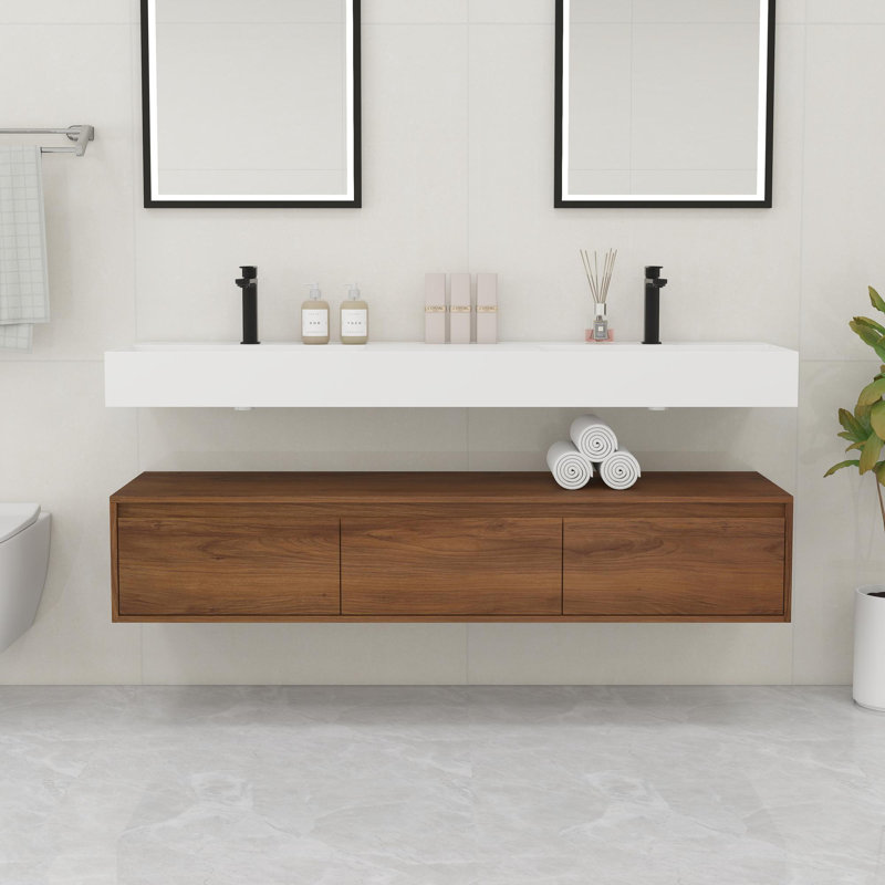 Meuble-lavabo double 60 po